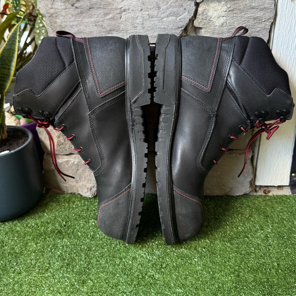 Red Wing Shoes Black and Red Men's Boots - Picture 7 of 12